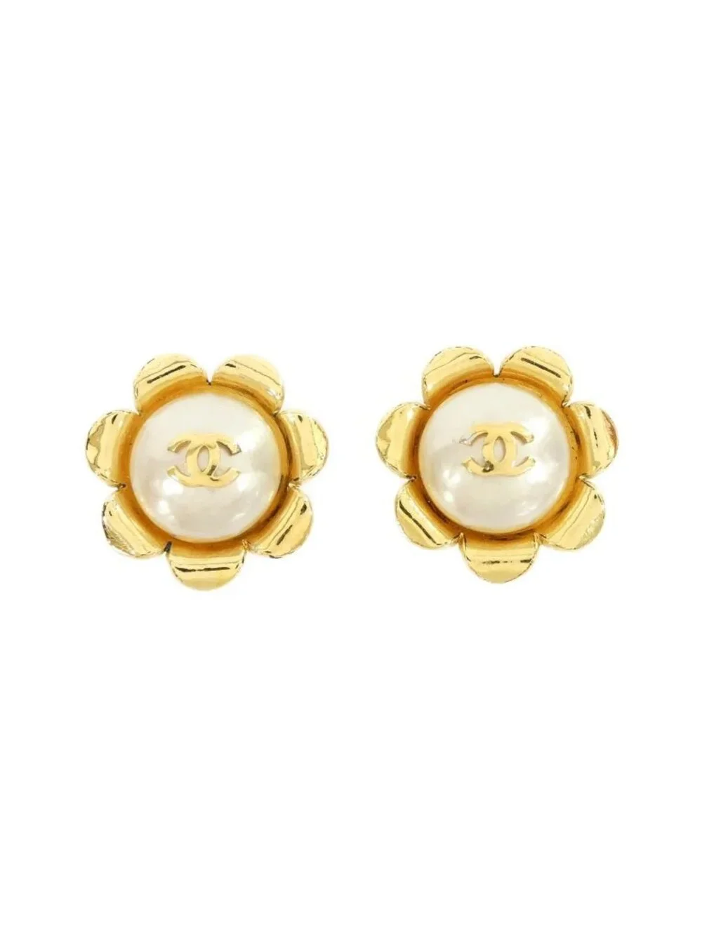 Chanel Vintage Earrings Gold
